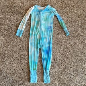 Little Sleepies 18-24 month Tie-Dye Blue & Green One-Piece Pajamas